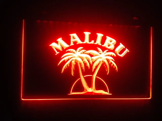 B21 Malibu Rum Bar Pub светодиодный неоновый свет знак винтажный домашний декор