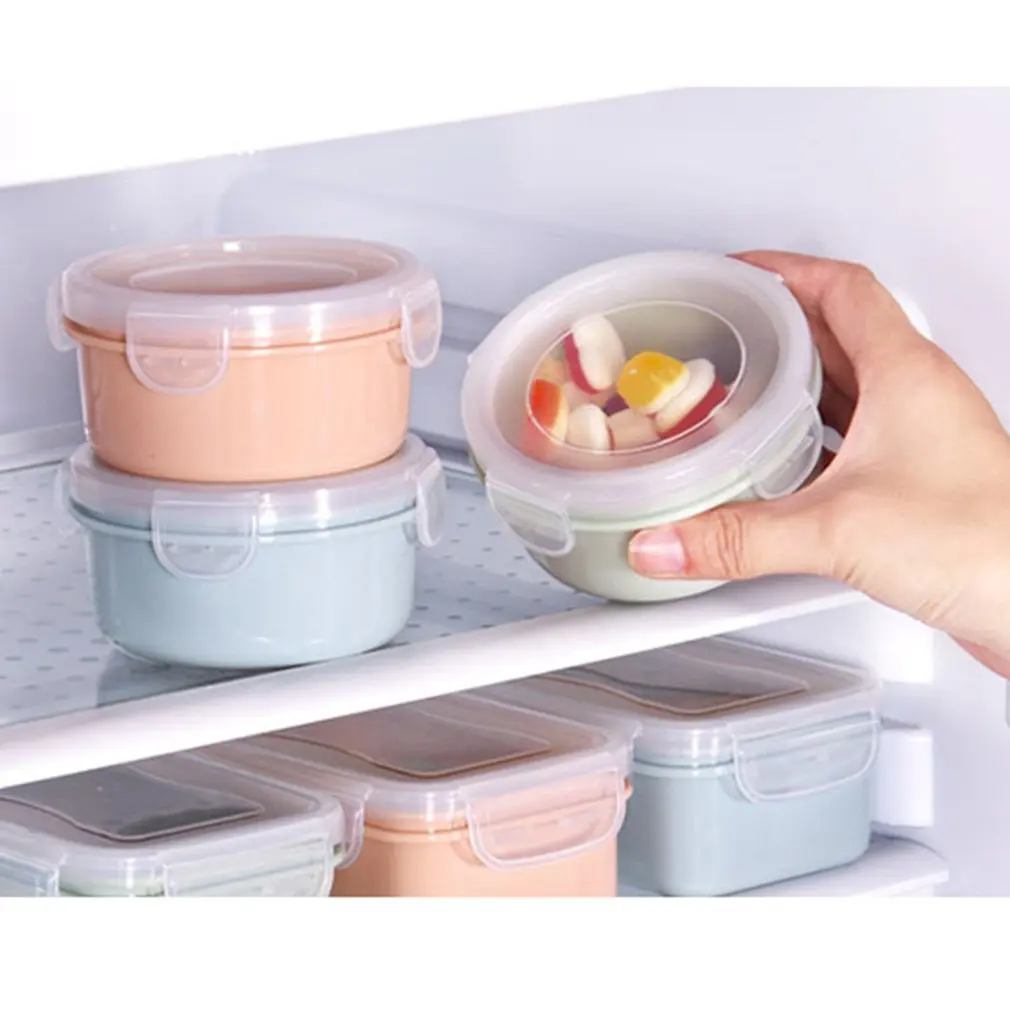 

Creative Round Drain Sealed Box for Ginger Garlic Onion Refrigerator Crisper Debris Fridge Storage Box