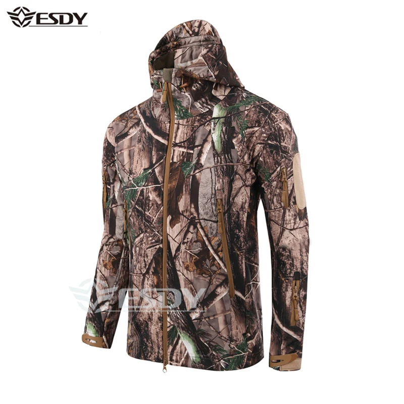 

Military Tactical Jacket Men Lurker Shark Skin Softshell V5 Waterproof Coat Hooded Windbreaker Camo Outdoor Hiking Clothing