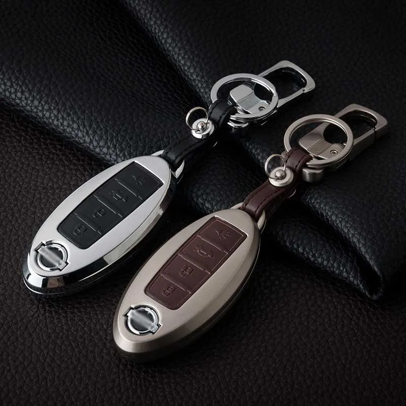 Leather Teardrop Key Fob for Nissan Infiniti Black INC Au-Tomotive Gold A.KCTL.INF.BLK.AMZ