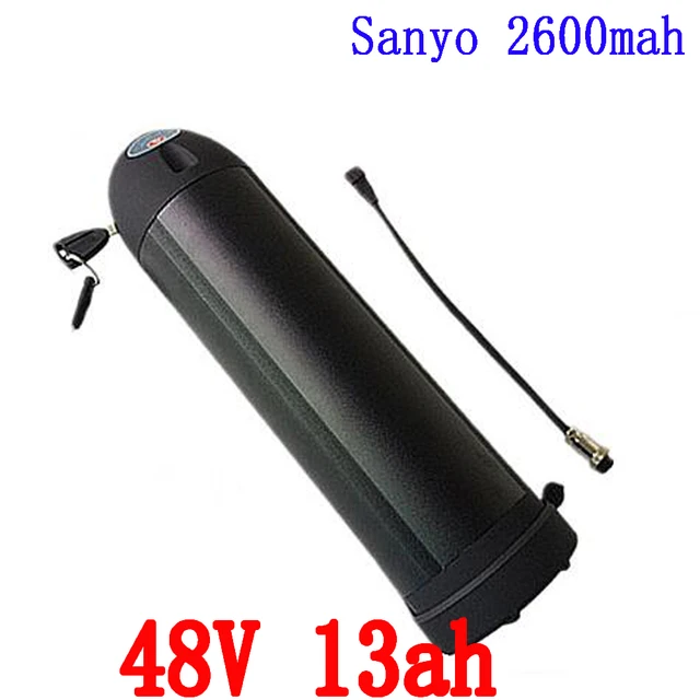 Best price at $241 Cheap Free customs tax 48V 13Ah SANYO bottle lithium battery electronic bicycle battery with fit BBS02 750W BBSHD1000W bafang motor