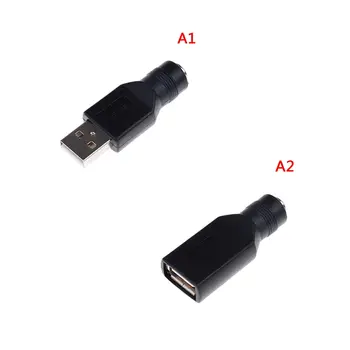 

Female Jack To USB 2.0 Male Plug / Female Jack 5V DC Power Plugs Connector Adapter Laptop 5.5*2.1mm