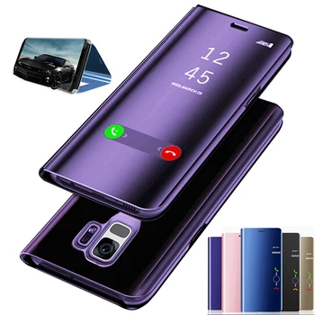 

30pcs Smart Mirror Flip Case For Samsung Galaxy S20 Ultra S10 E Note 10 Plus A01 A11 A21 A41 A51 A71 A81 A91 With Stand Cover
