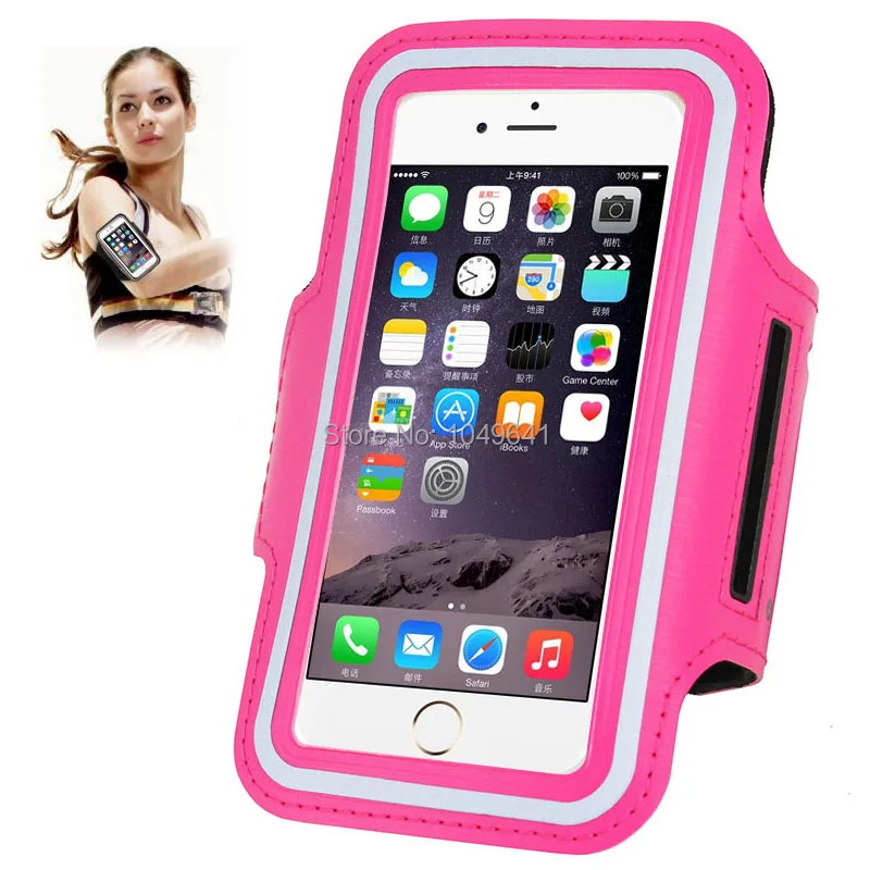 KIP6-1323M_1_Sport Armband Case with Earphone Hole & Key Pocket for Sport Armband Case with Earphone Hole & Key Pocket for iPhone 6 Plus Senseit E500 Prestigio Muze D3 Xiaomi Redmi Note 3 Coolpad Modena