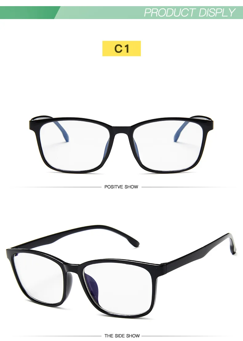 2019 Fashion Women Glasses Frame Men Transparent Eyeglasses Frame Vintage Square Clear Lens Glasses Optical Spectacle Frame