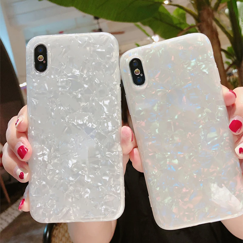 

Glitter Dream Shell Pattern Phone Cases for iphone X 10 Case Mobile Phone Bag for iphone 7 8 6 6S Plus 7plus 8 plus Shell Cover