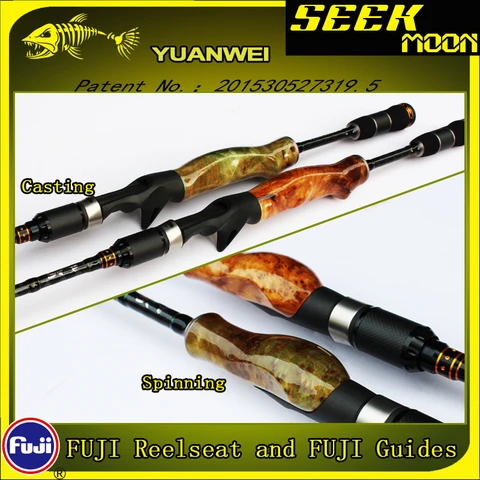 Haste de Pesca Yuanwei Fiação Haste Carcaça 2sec ml – m mh Madeira Raiz Mão Vara Isca Carbono Pesca Olta A055 1.98m 2.1