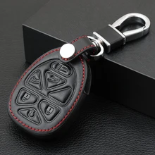 6 кнопок кожаный чехол для ключей автомобиля брелок для GMC Yukon Chevrolet Suburban Tahoe смарт-пульт дистанционного управления Fob оболочка Крышка для автомобиля Стайлинг