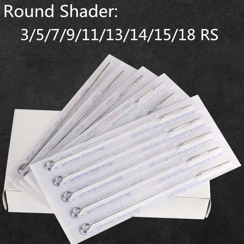 

Box Of 50PCS Disposable Pre-Sterilzed Standard Tattoo Needle Supply - 0.35MM Bugpin Round Shader 3/5/7/8/9/11/13/14/15/18RS