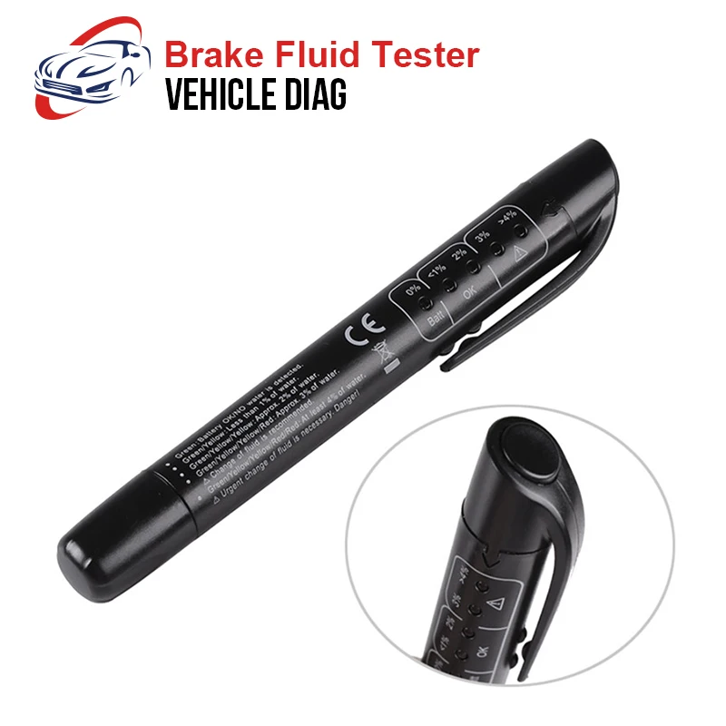 Mini Brake Fluid Tester Pen with 5 LED Auto Tester car brake fluid