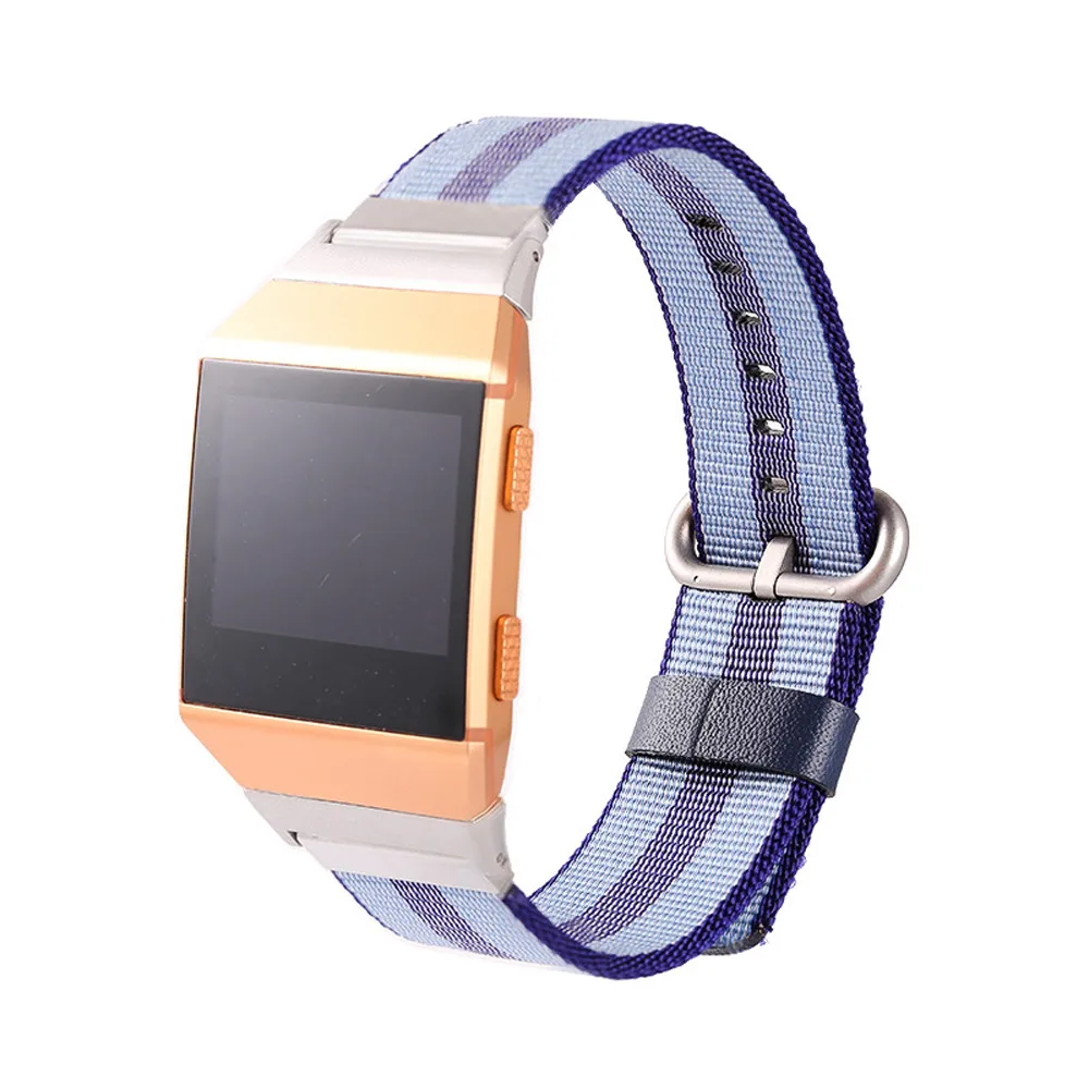 LANDFOX релиз спорта Королевский тканый нейлоновый браслет ремешок для Fitbit ионная игла Пряжка Прямая