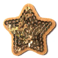 Bling Sequined Five Stars Diy Accessory Sequins Applique Patches For Clothing Iron-on Cloth Bag Dress Stickers Decoration Etc.