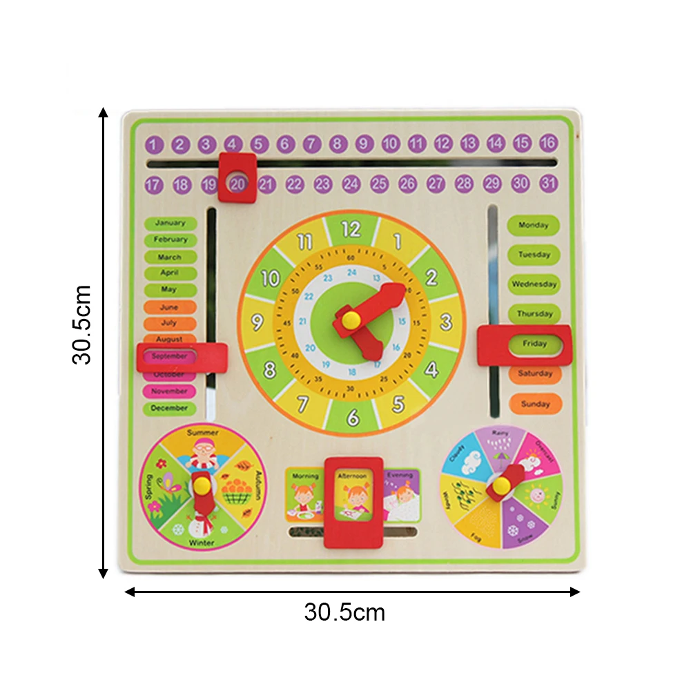 Calendário de Madeira Placa de Ensino para as Crianças Educacional em Sala de Aula Aula do Jardim de Infância Moda Relógio Crianças Brinquedos Early Learning Toy do Jardim de Infância 3 Moda de madeira calendário placa relógio de