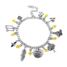 Dongsheng Movie Pocahontas Вдохновленный браслет перо парусник сердце Оставить Кристалл для женщин Девушка браслет браслеты-25