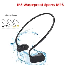 Портативный костной проводимости HIFI MP3 плеер APT-X+ IP8 Водонепроницаемый плавание Открытый спортивные наушники с USB MP3 музыкальный плеер