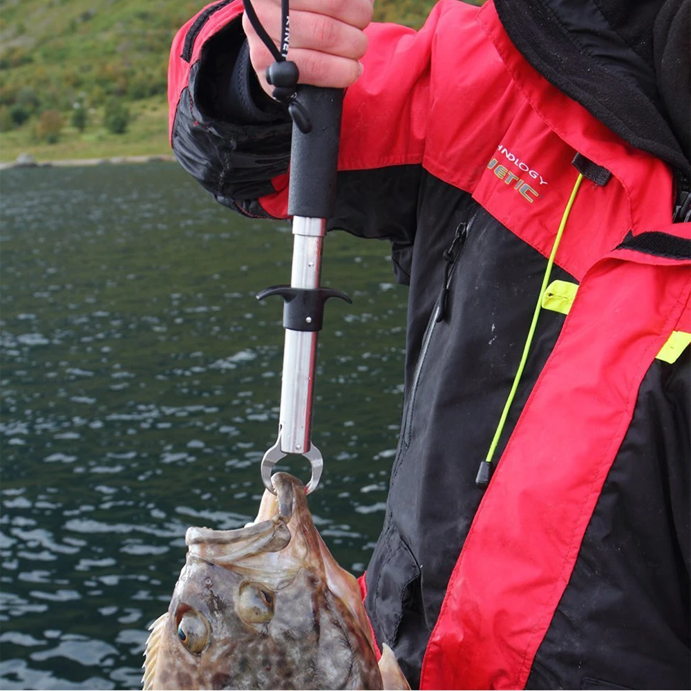 100 шт. портативный FLG-S-001 рыболовный грейфер захват инструмент из нержавеющей стали рыболовные снасти Рыба держатель встроенные пружинные