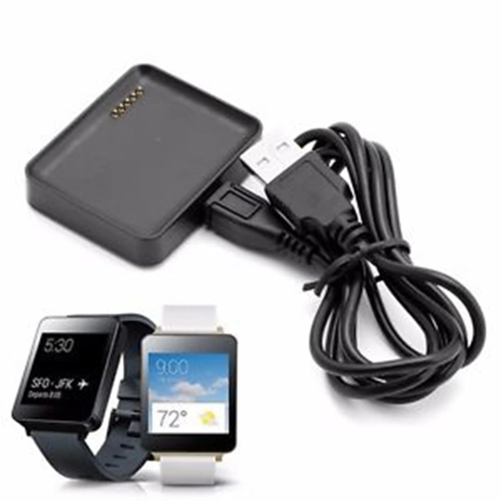 Смарт-часы USB зарядный кабель для LG G W100 + Зарядное устройство Док-станция адаптер 2