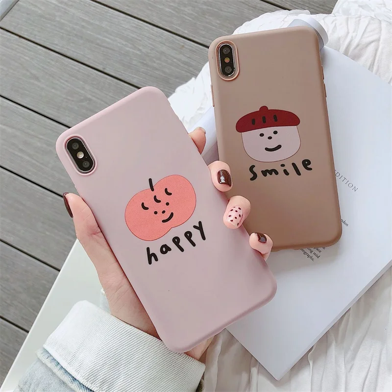 

New Style Fruit Phone Cases for iPhone X XR XS Max Cute Mushrooms Pattern Soft Slim Phone Back Cover for iPhone 6 6s 7 8 Plus