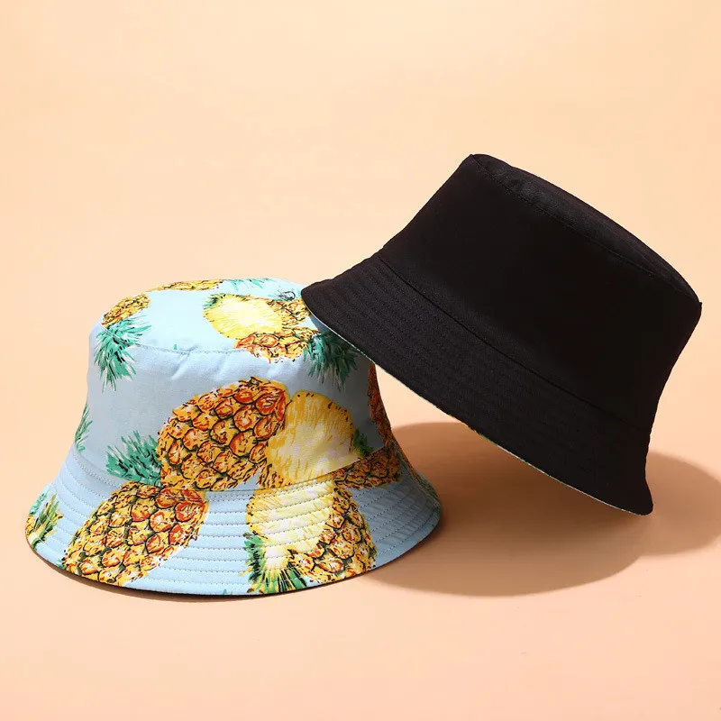 

Women Printing Double-sided Wearing Summer Visor Folding Fishing Bucket Hat bucket hat kpop bucket fashion pops womans beach cap