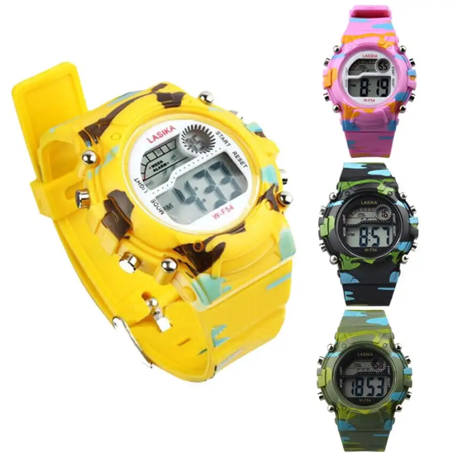 

2018 girl Boys Digital LED Analog Quartz Alarm Date Sports Wrist Watch YE Men Sports Hot fashion creative watch montre homme