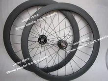 track fixed gear single speed 700C carbon bicycle wheels 50mm deep tubular