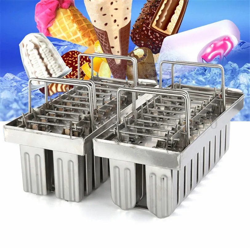 VEVOR Stainless Steel Ice Cream Molds 304 Stainless Steel Popsicle Molds, 20 Pcs
