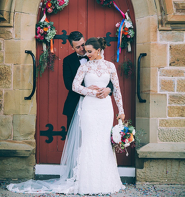 2017 Romantic Sexy Lace Jacket Mermaid Wedding Dress Plus ...