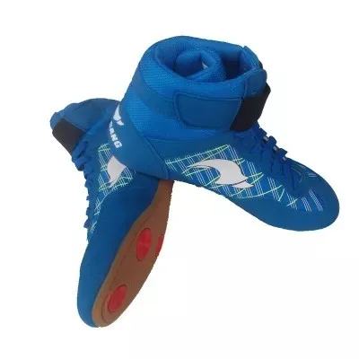 

Gym sport Wrestling boots Professional Boxing Shoes gear Sneakers weightlifting powerlifting Training fighting shoes Black Blue