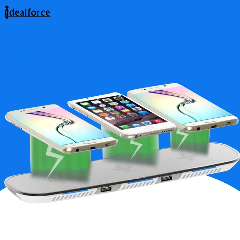 

APower 3in1/5in1 Qi Wireless Charger Pad for Samsung Note 8 S8 Plus While charging 3pcs with Charging adapter For X 8 8Plu's