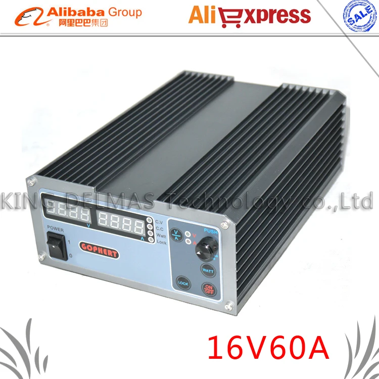 

CPS-1660 Updated Version 1000W 0-16V/0-60A,High power Digital Adjustable DC Power Supply CPS1660 220V