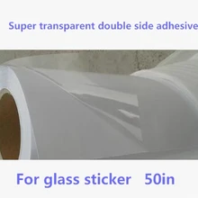 50 дюймов широкоформатный Супер Прозрачный PET doulbe боковой рулон клейкой пленки