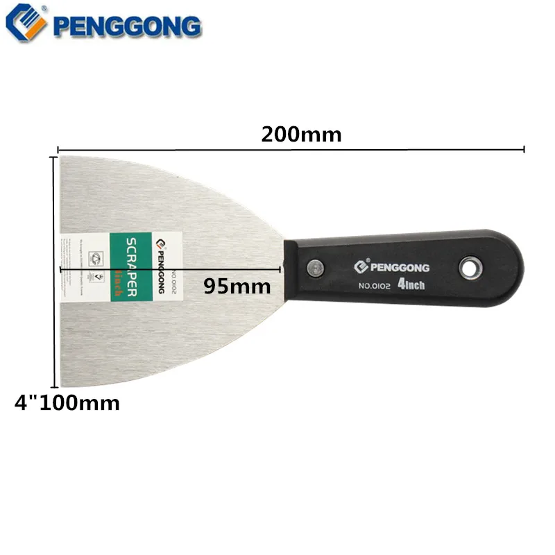 PENGGONG " Шпатель Скребок Лопатой Пластиковой Ручкой Строительные Инструменты Углеродистой Стали Штукатурка Стен Нож Ручной Инструмент 3 Шт