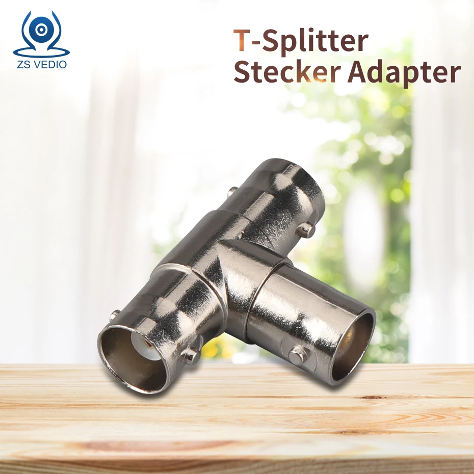 

ZSVEDIO 10 x PCS BNC Female To Dual / 2 Female T-Splitter Connector Adapter For CCTV Cameras CBDZ