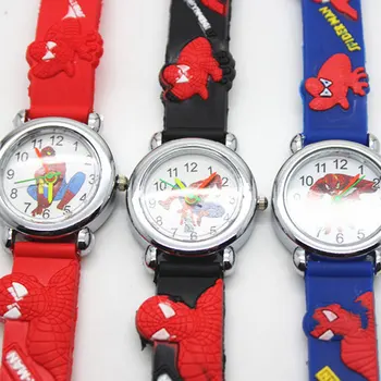 

Children Watch Superhero Silicone Belt 3d Spiderman Children Watch Boys and Girls