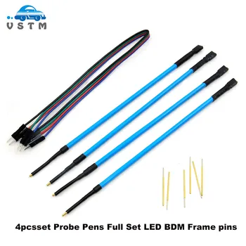 

4pcs/Set Probe Pens 4pcs Pins With Connect Cable Replacement LED BDM FRAME OBD2 Programming For KTAG/KESS ECU Board