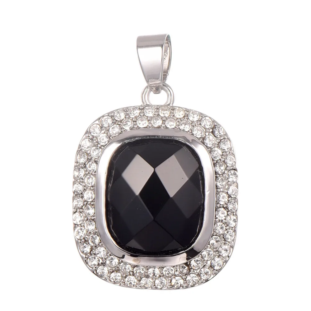 

Black onyx With Multi White Crystal Zircon Pendant 925 Sterling Silver Pendant TE636