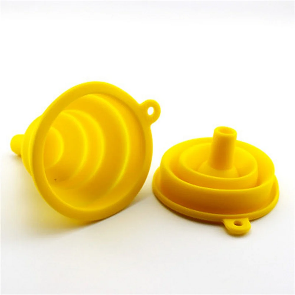 

Folding Silicone Funnel Kitchen Cooking Tools Stocked Portable Mini Funnel Kitchen Baking Noodle Accessories Gadgets