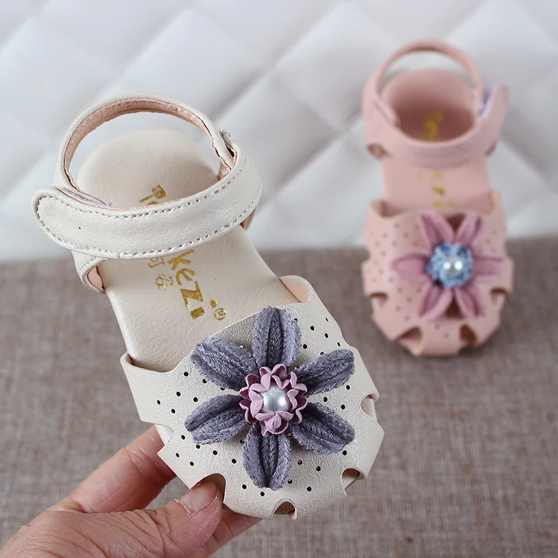 0 1 2 3 лет новорожденных обувь для девочек малышей летние сандалии детей цветок бисер полые обувь для принцессы сандалии новые