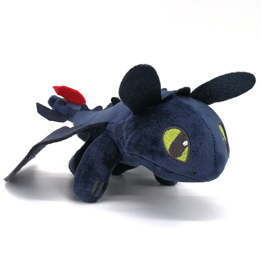 Night Fury 23CM 10/партия, 5 стилей, светлая яростная Ночная яростная штормовка, Беззубик, 13-23 см, плюшевая кукла с белым драконом, плюшевые куклы-животные, розничная - Цвет: Night Fury 23CM