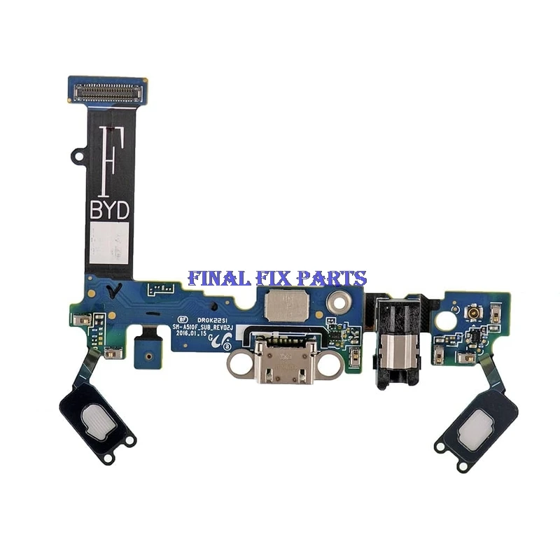 10 шт./лот для samsung Galaxy A5() A510F A510FD A510M гибкий usb-зарядный порт кабель шлейф разъема для наушников кабель Запчасти