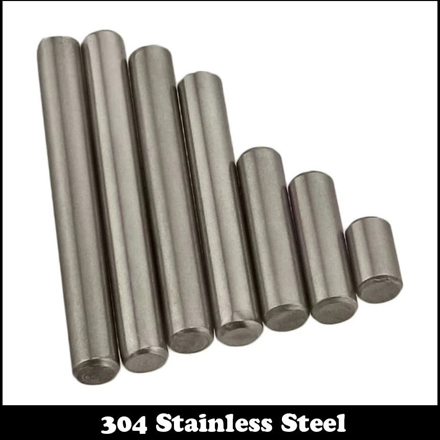 40pcs M3 M3*6 3x6 304 Stainless Steel Fasten Cylinder Solid Pins Fixed