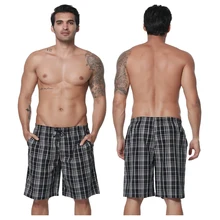 Мужские шорты, летние модные мужские шорты, повседневные клетчатые пляжные шорты из хлопка, мужские пляжные шорты