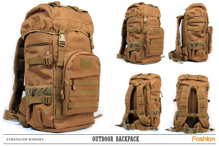 Mochila de Acampamento Viagem dos Homens 50l ao ar Livre Militar Tático Grande Capacidade Bolsas Montanhismo Bolsa Caminhadas Mochila Mod. 1257083 17 Cheap Mochilas escal.