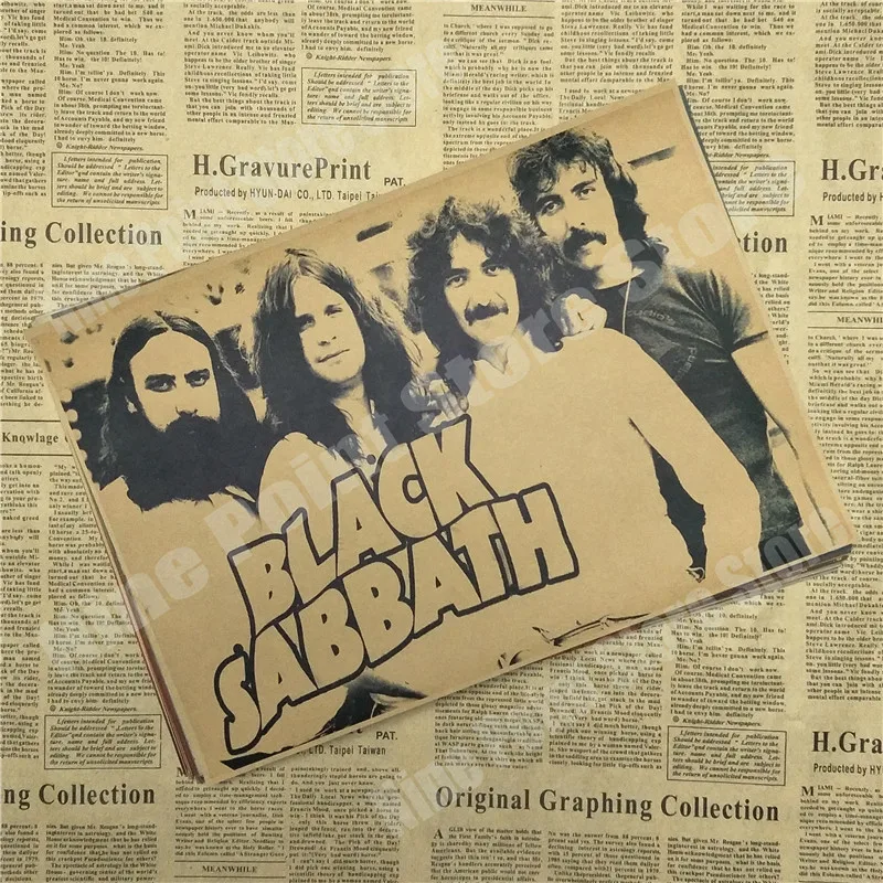 Black Sabbath. Плакат Оззи Осборн. Украшение для домашнего интерьера крафт-кислотная рок-музыка плакат рисунок ядро наклейки на стену 30x21 см