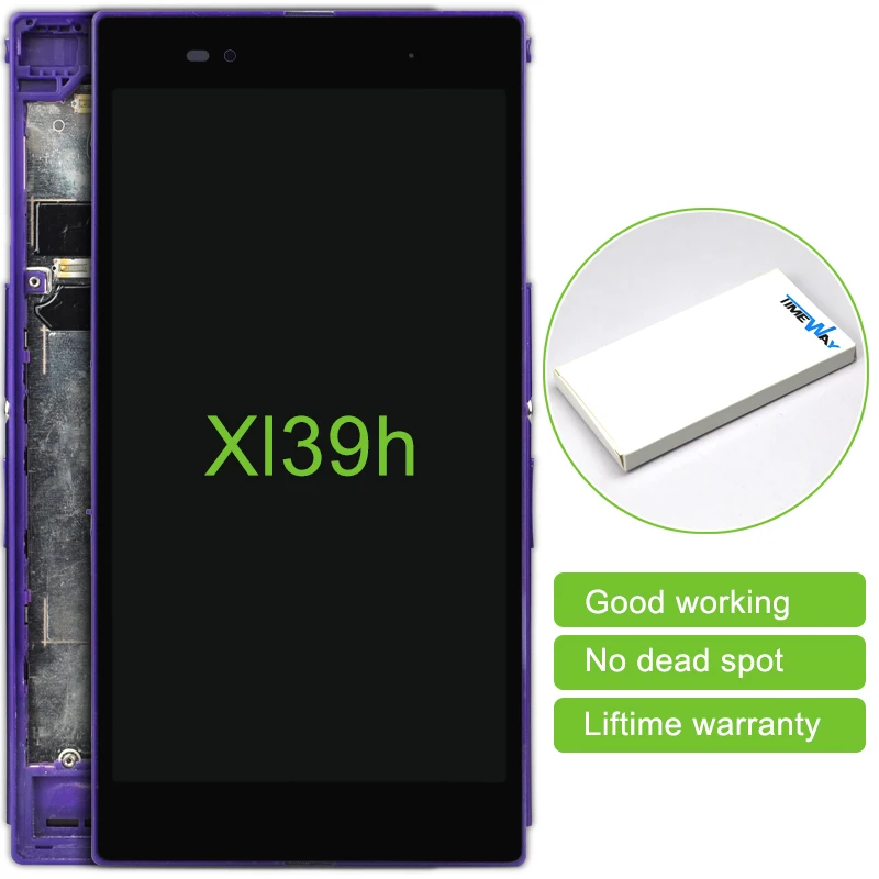 

Dhl 10pcs Mobile Phone With Frame For Sony Xperia Z Ultra Xl39h C6833 Lcd Display Touch Screen Digitizer Assembly Free Shipping