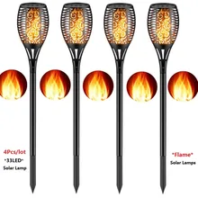 4 шт./лот, светильник с танцующим пламенем, солнечный светильник, Mpow IP65, водонепроницаемый светодиодный фонарь на солнечной батарее, светильник для улицы, декор для двора, солнечный садовый светильник