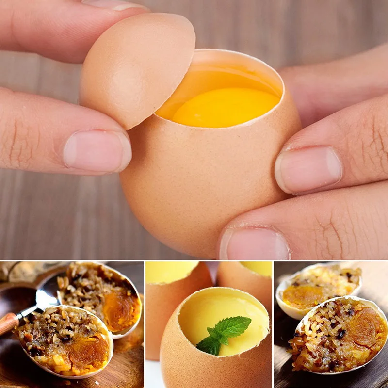 Hifuar 1pc Stainless Steel Boiled Egg Topper Shell Cutter Knocker Raw Egg Cracker Separator Egg Opener Creative Kitchen Tools