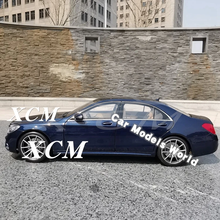 Литая модель автомобиля для Norev S-Class AMG-Line(синий) 1:18+ маленький подарок