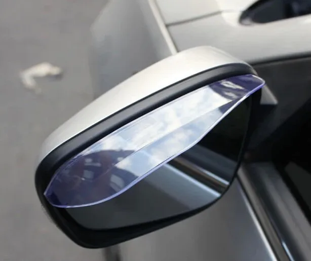 Car Rear View Mirror Sticker Rain Eyebrow Weatherstrip Auto Mirror Rain Shield Shade Cover 2PCS Car styling