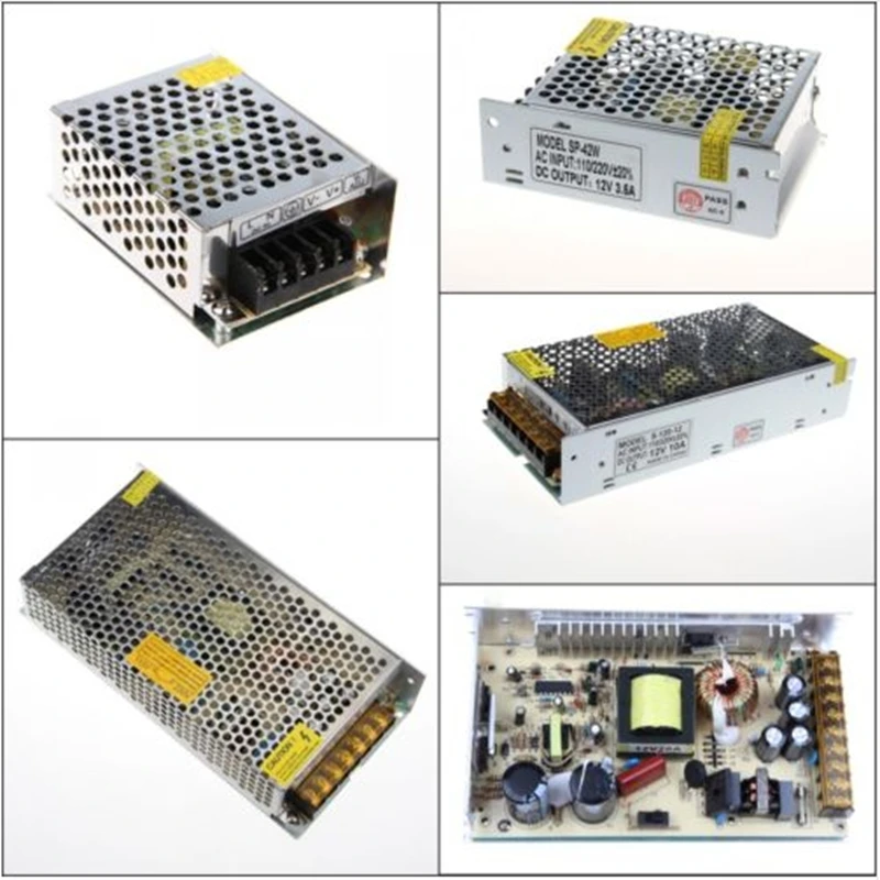 DC12V 1A 2A 5A 8.5A 10A 20A 50A Трансформаторы освещения Светодиодный драйвер Мощность адаптер для Светодиодные ленты Выключатель света Питание